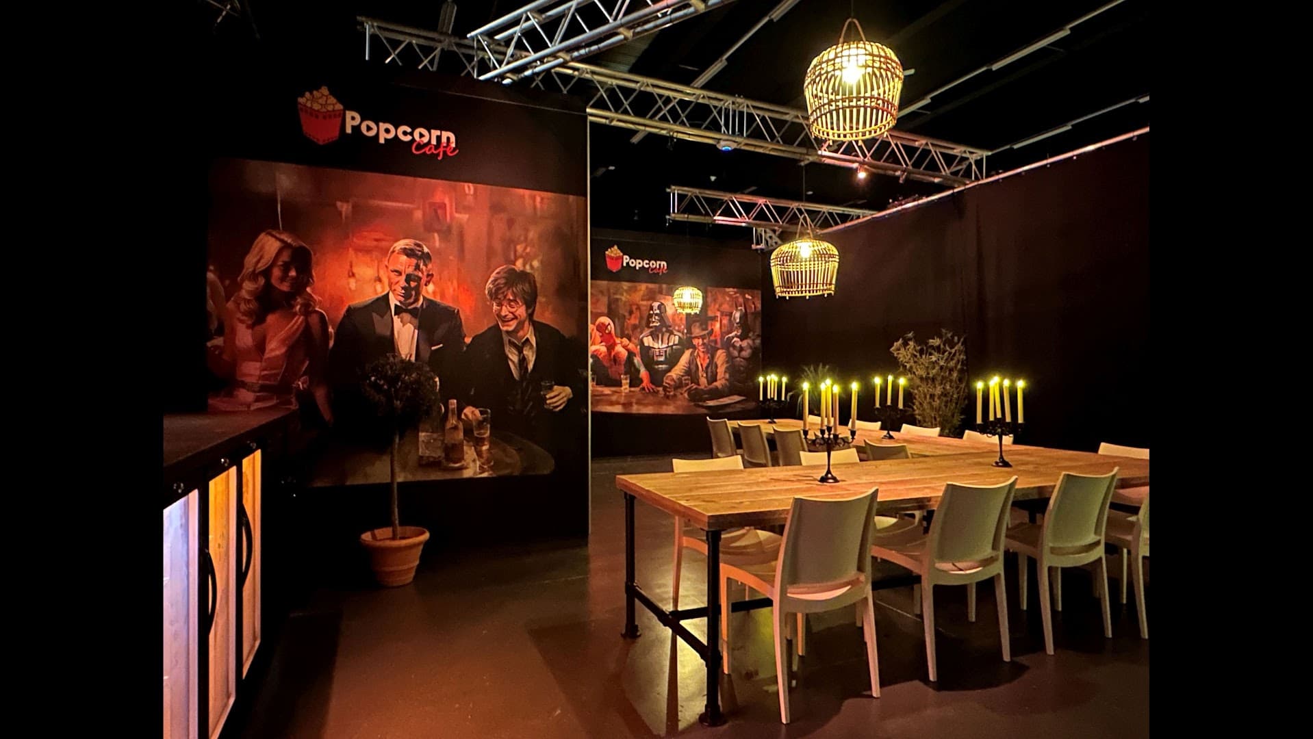 Popcorn Café backdrop