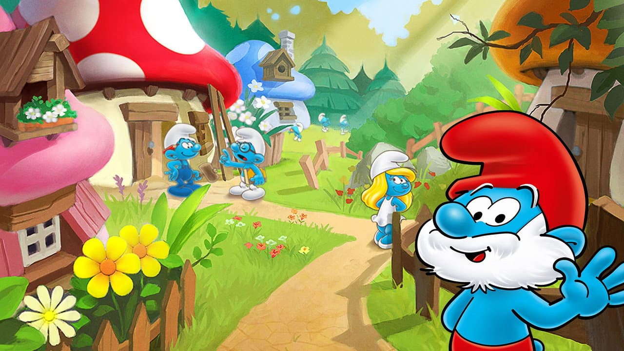 De Smurfen backdrop