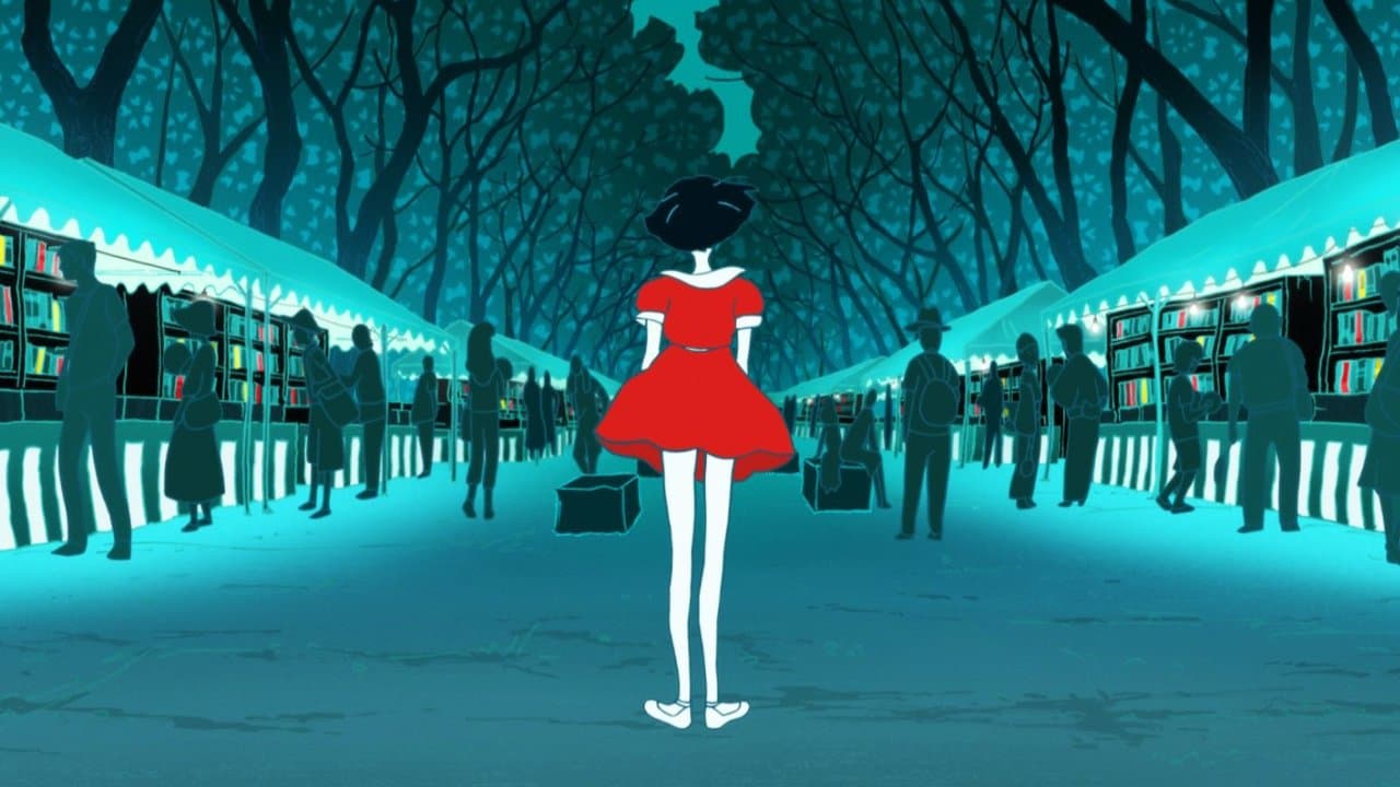 Yoru Wa Mijikashi Arukeyo Otome backdrop
