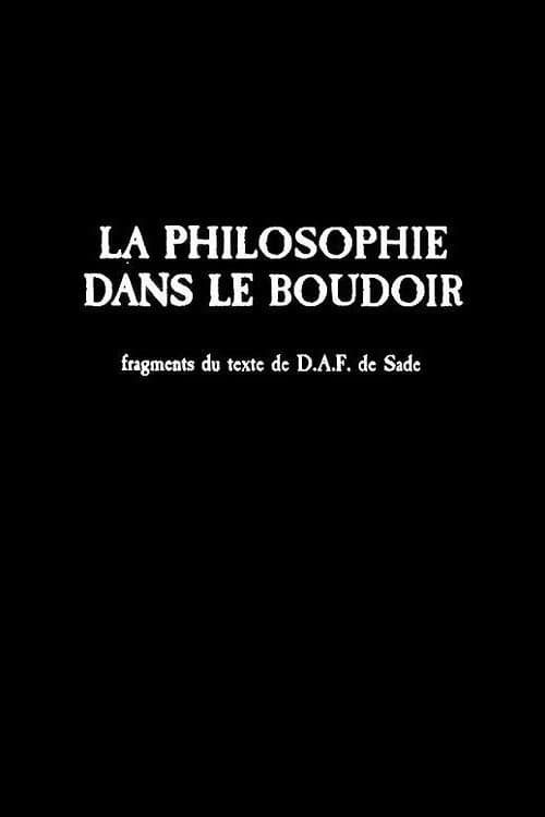La philosophie dans le boudoir poster