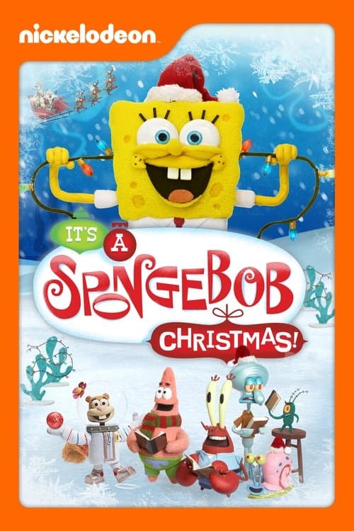 Kerstmis met Spongebob poster