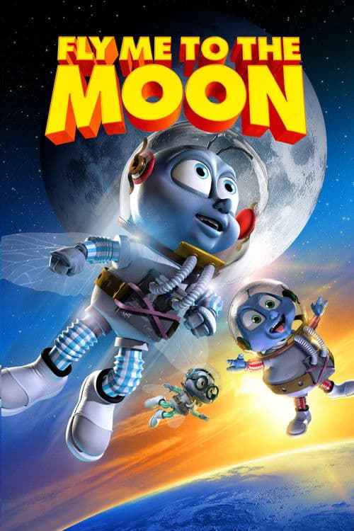 Vliegen naar de maan poster